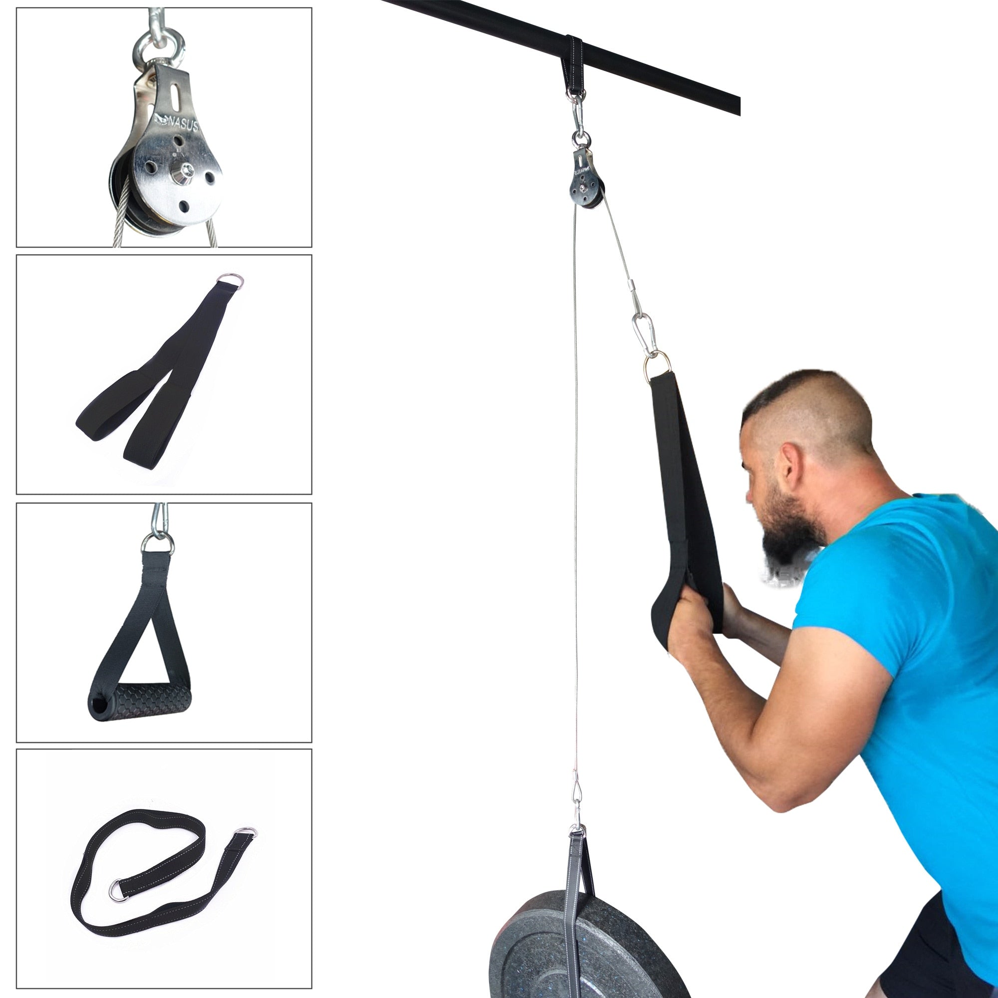 Pulley Cable Attachment For Arm Biceps Triceps Training Home Gym