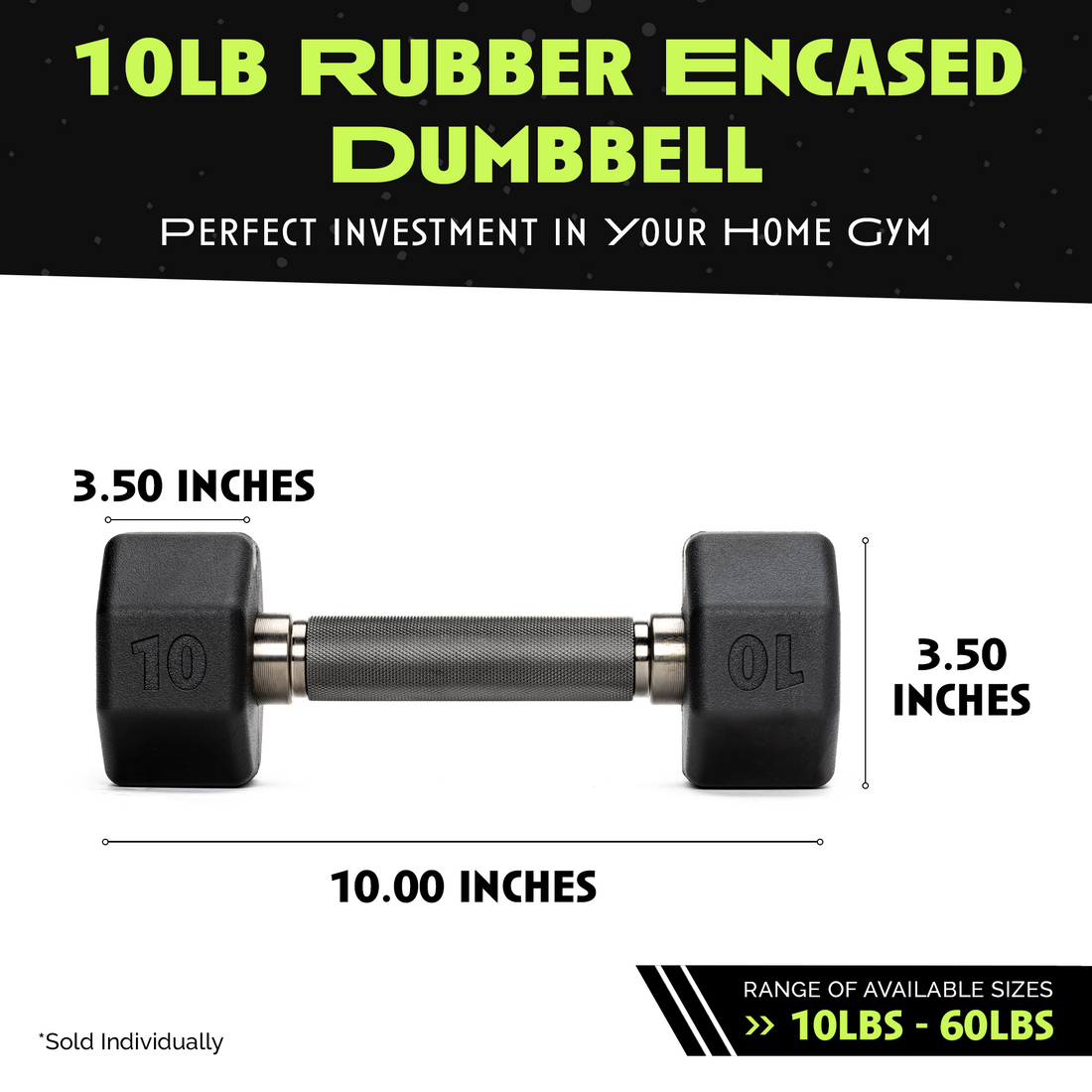 Rage Fitness Octo Rubber Dumbbell With Easy Grip Handle
