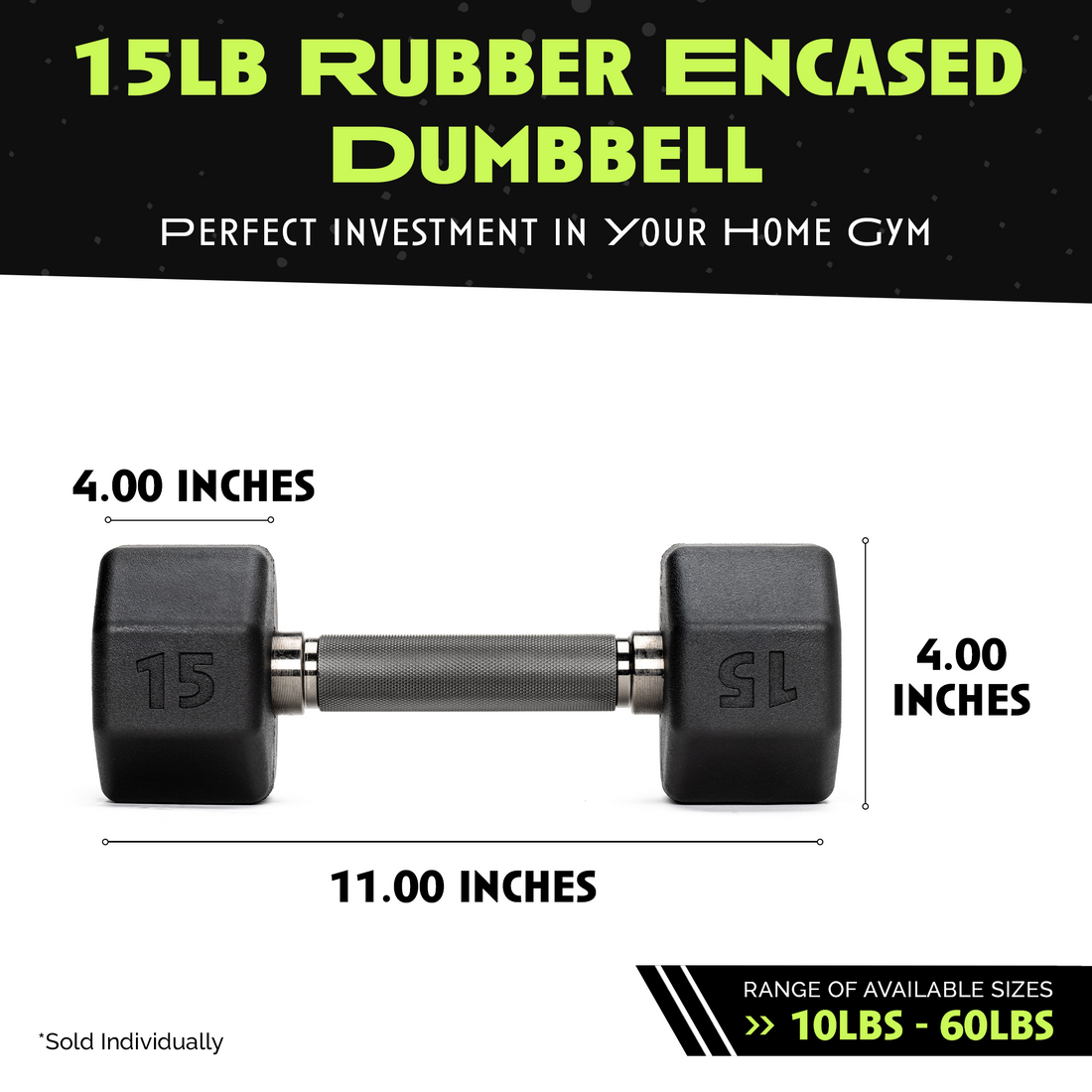 Rage Fitness Octo Rubber Dumbbell With Easy Grip Handle