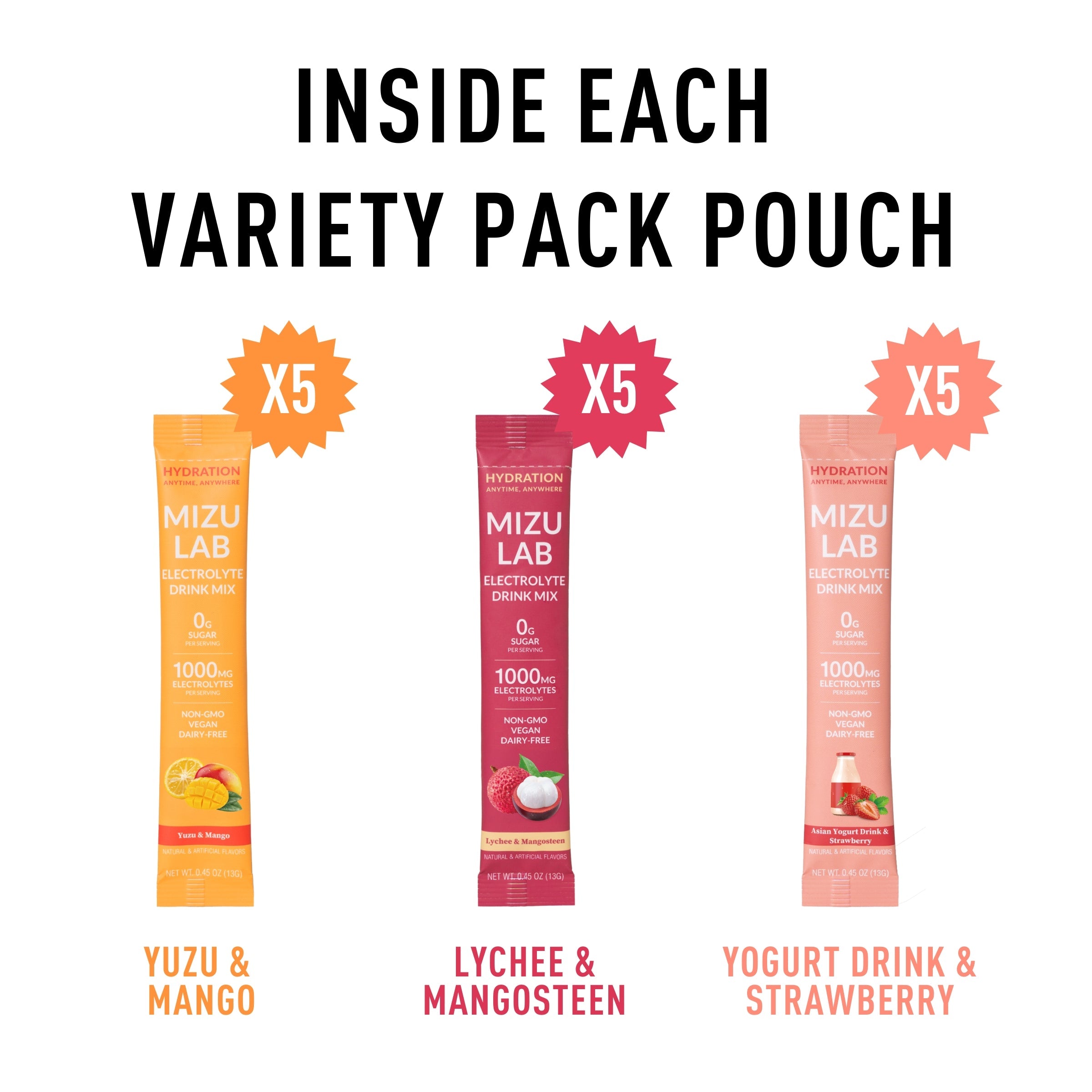 Zero Sugar Hydration Drink Mix Variety Pack with Electrolytes