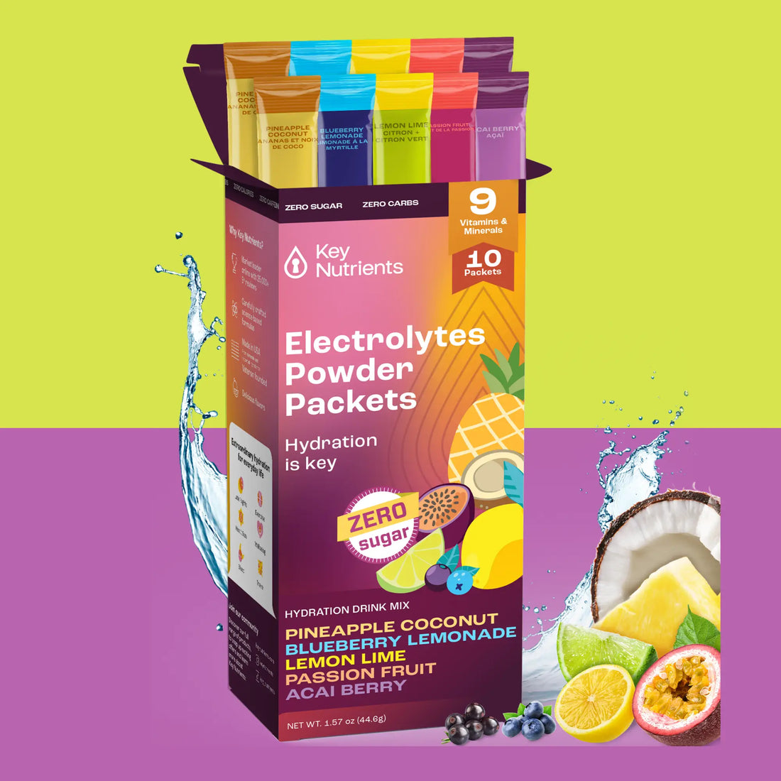 Electrolyte Recovery Plus Powder Travel Packets Zero Carb Calorie Free