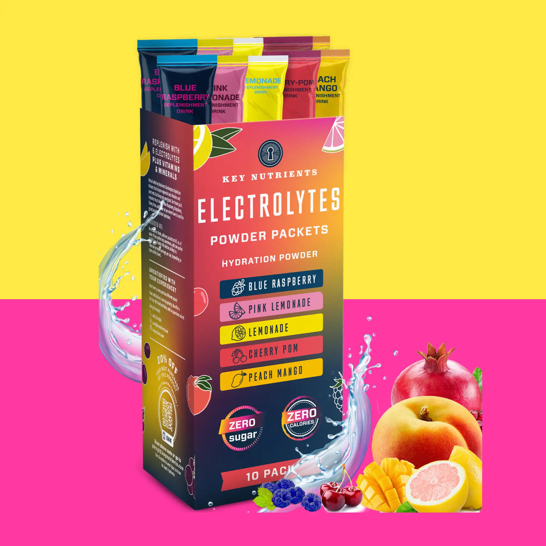 Electrolyte Recovery Plus Powder Travel Packets Zero Carb Calorie Free