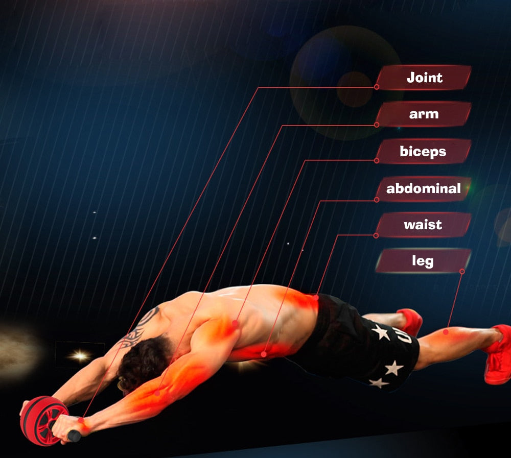Silent TPR Abdominal Wheel Roller for Core Training