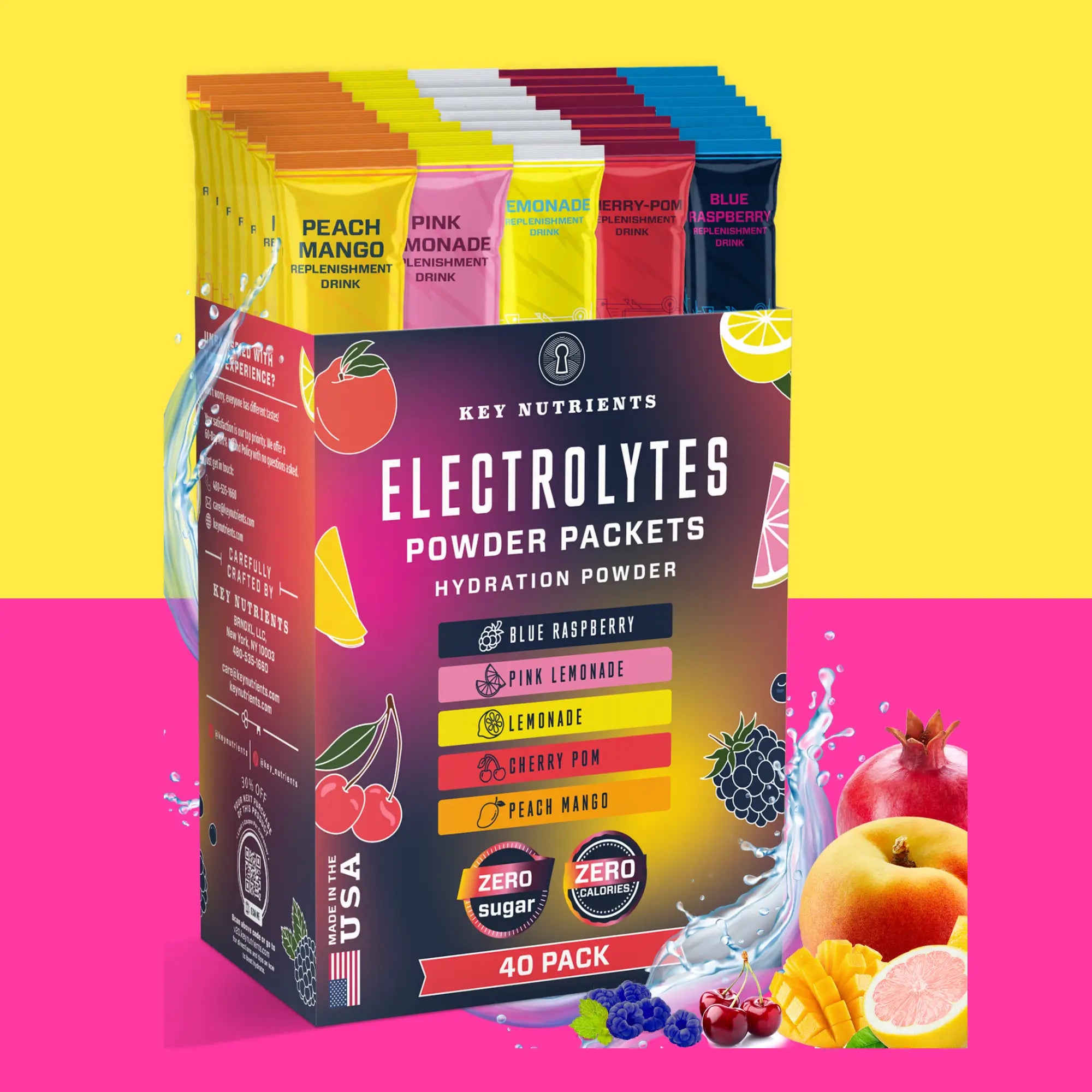 Electrolyte Recovery Plus Powder Travel Packets Zero Carb Calorie Free