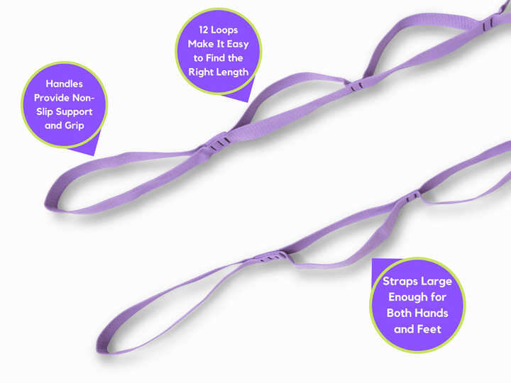 12-Loop Stretching Strap – Yoga, Pilates & Therapy