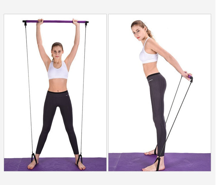 Yoga Crossfit Resistance Bands Exerciser Portable Gym Kit For Home