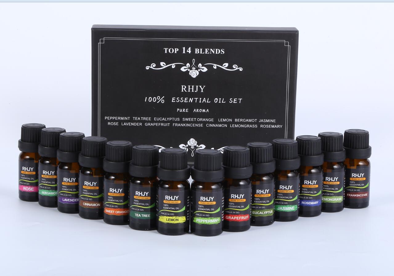 Aromatherapy Essential Oil Set With 14 Fragrant Flavors