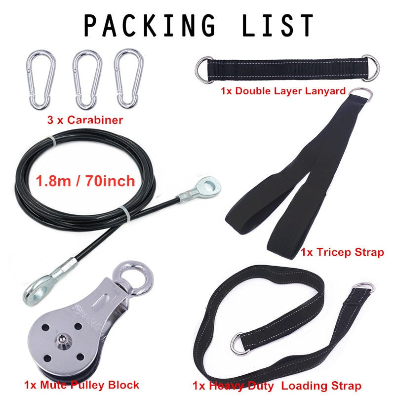 Pulley Cable Attachment For Arm Biceps Triceps Training Home Gym