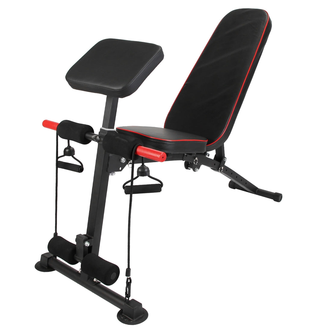 Foldable Adjustable Weight Bench With Preacher Curl Pad