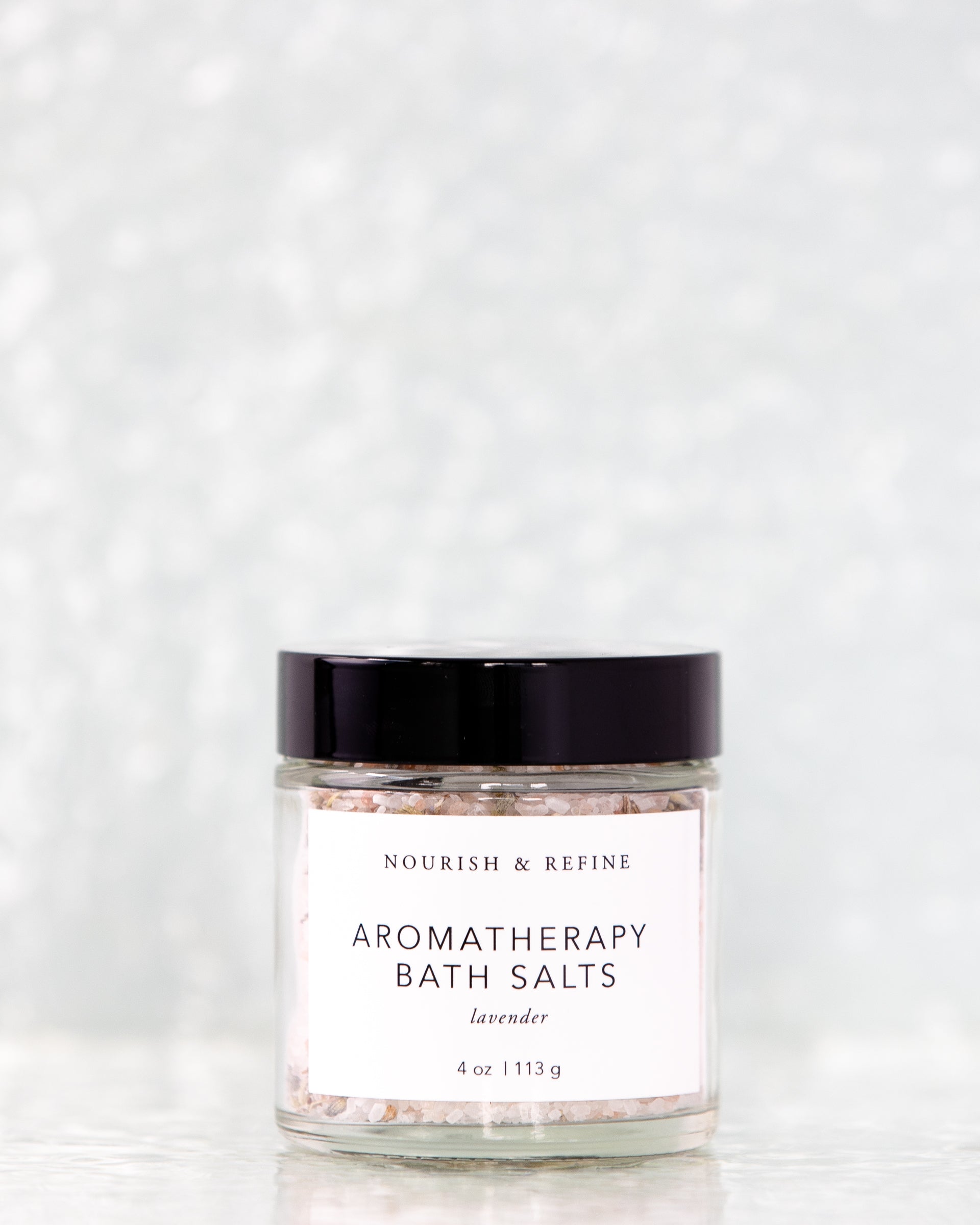 Aromatherapy Bath Salts With Organic Lavender And Dried Buds