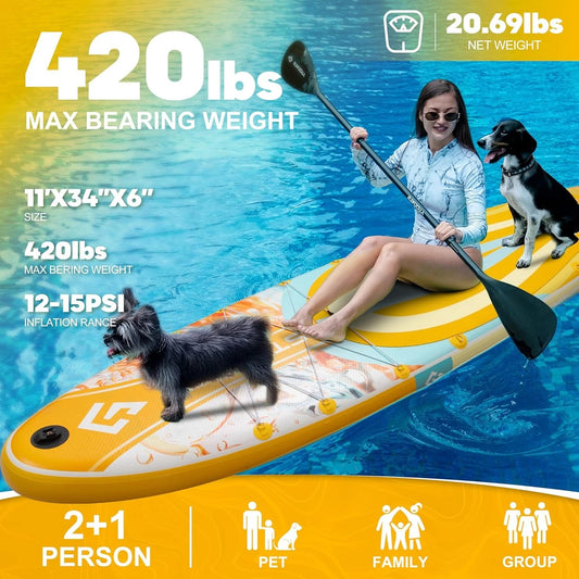 Inflatable Stand Up Paddle Board For Adults Non Slip Design