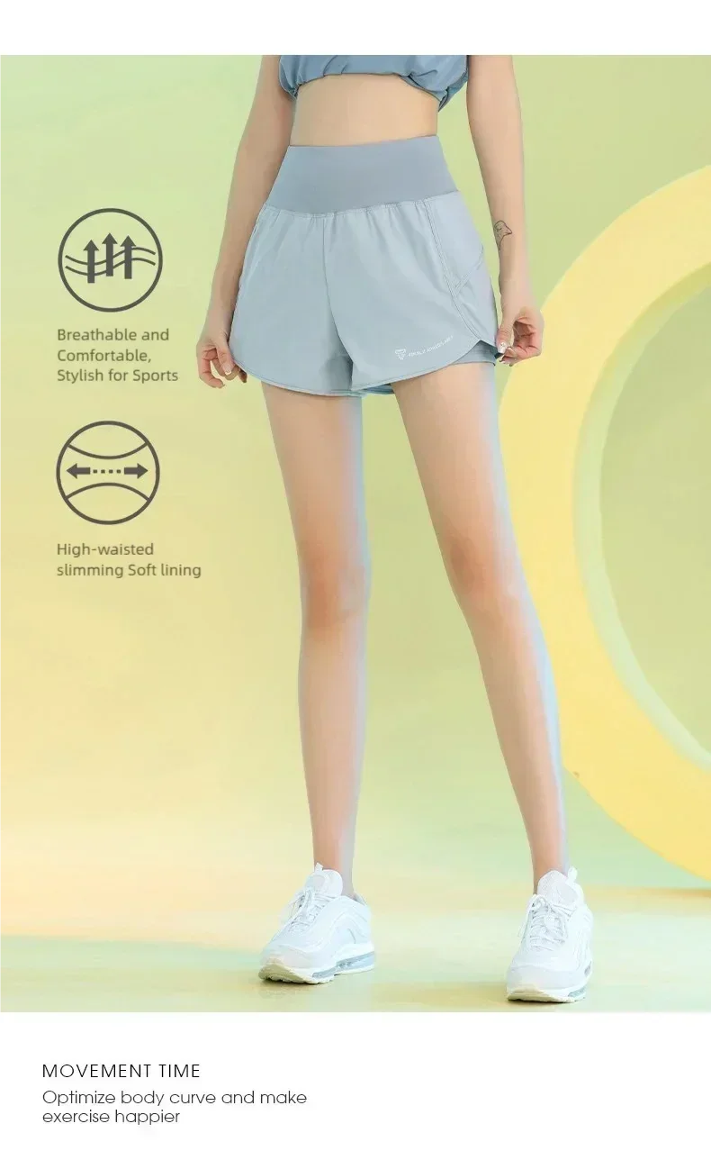 PHIGEER Yoga Shorts For Women Breathable Lightweight Gym With Pocket