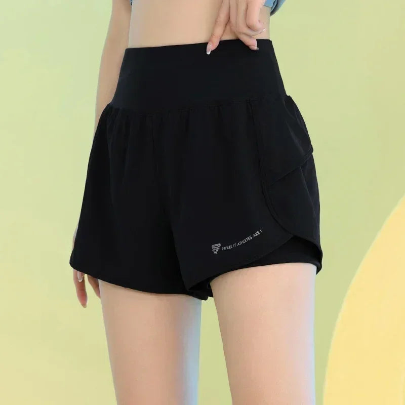 PHIGEER Yoga Shorts For Women Breathable Lightweight Gym With Pocket