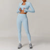 Active Wear Three Piece Women Workout Set Sports Bra Leggings Top