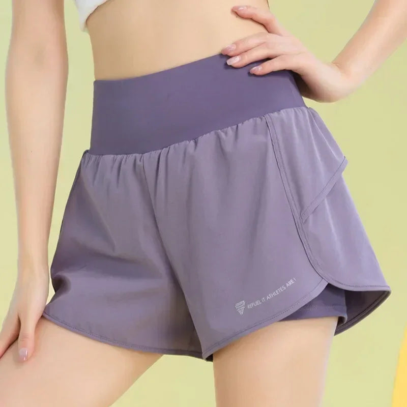 PHIGEER Yoga Shorts For Women Breathable Lightweight Gym With Pocket