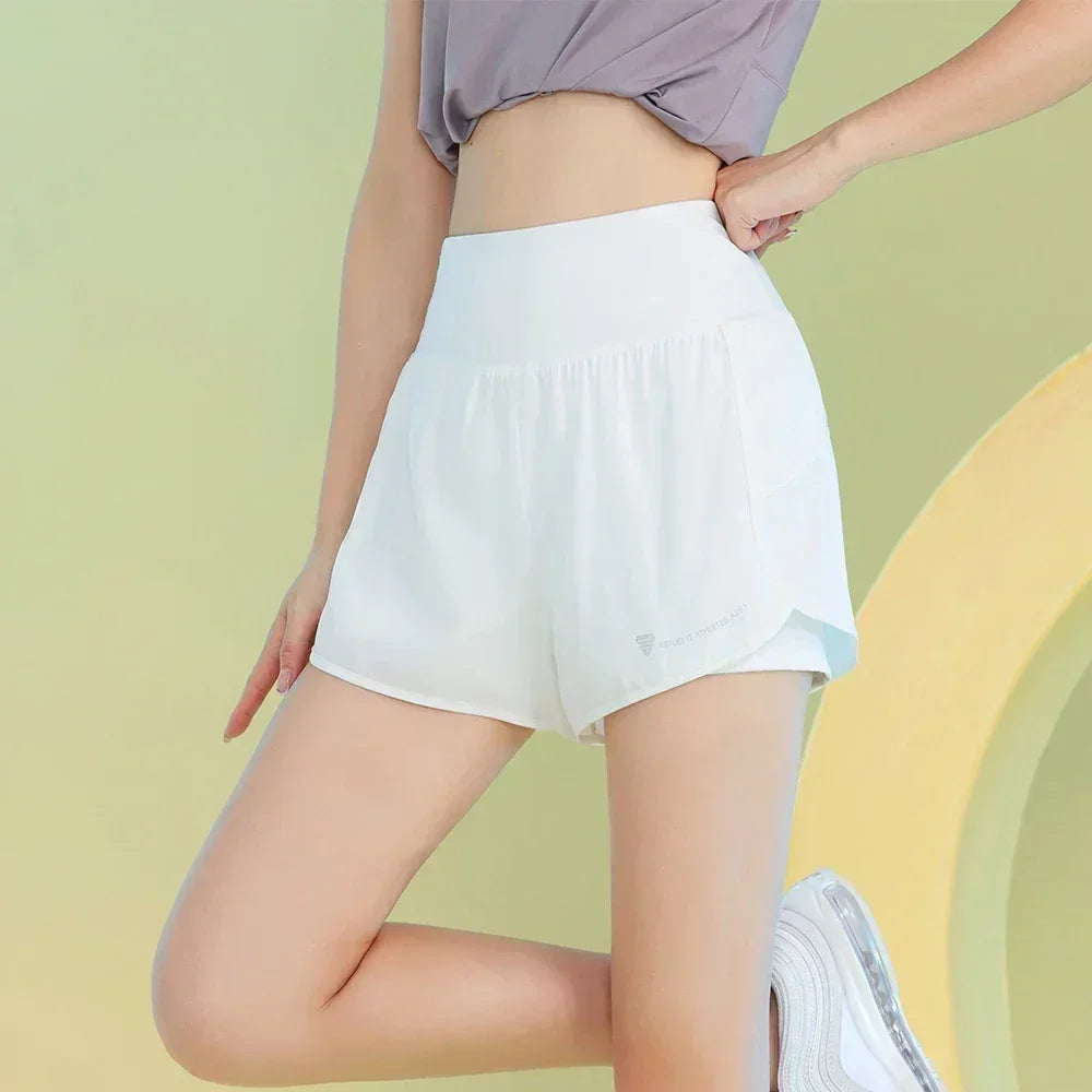 PHIGEER Yoga Shorts For Women Breathable Lightweight Gym With Pocket