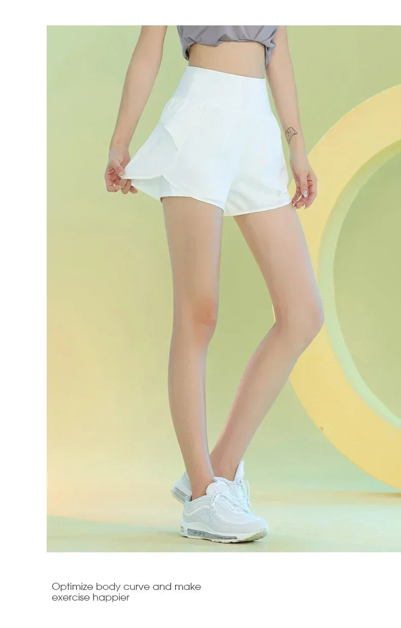 PHIGEER Yoga Shorts For Women Breathable Lightweight Gym With Pocket
