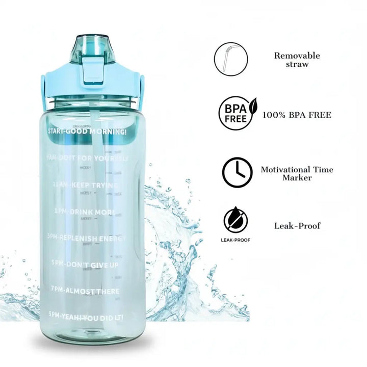 Water Bottle With Straw For Sports And Outdoor Use