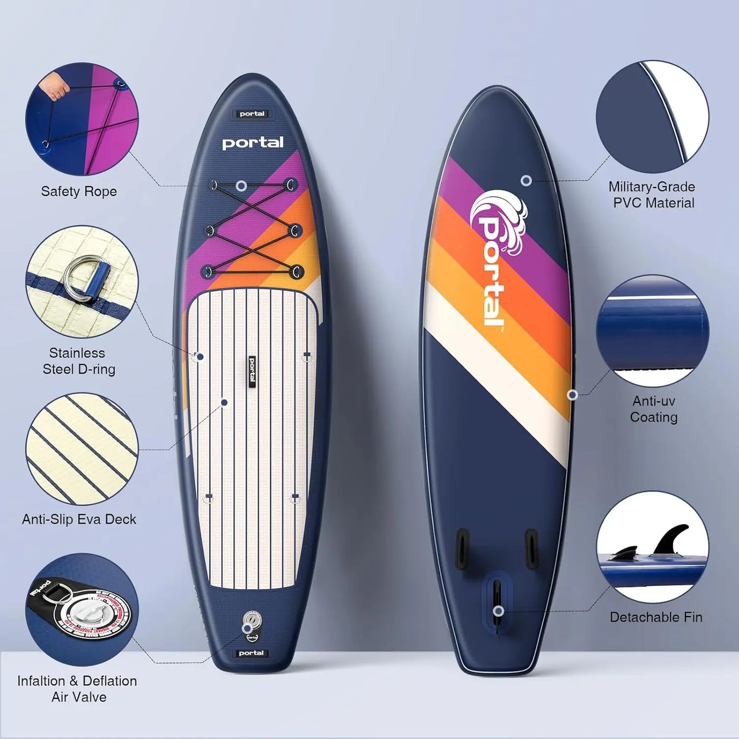 Inflatable SUP Paddle Board For Adults With Non Slip Deck