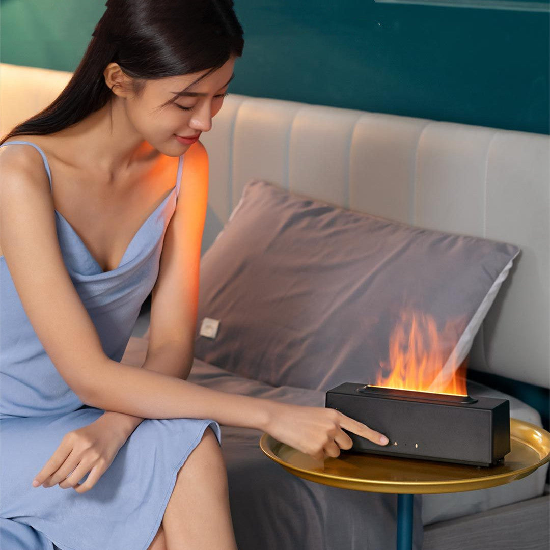 Pickup Flame Fireplace Aromatherapy Humidifier USB Powered