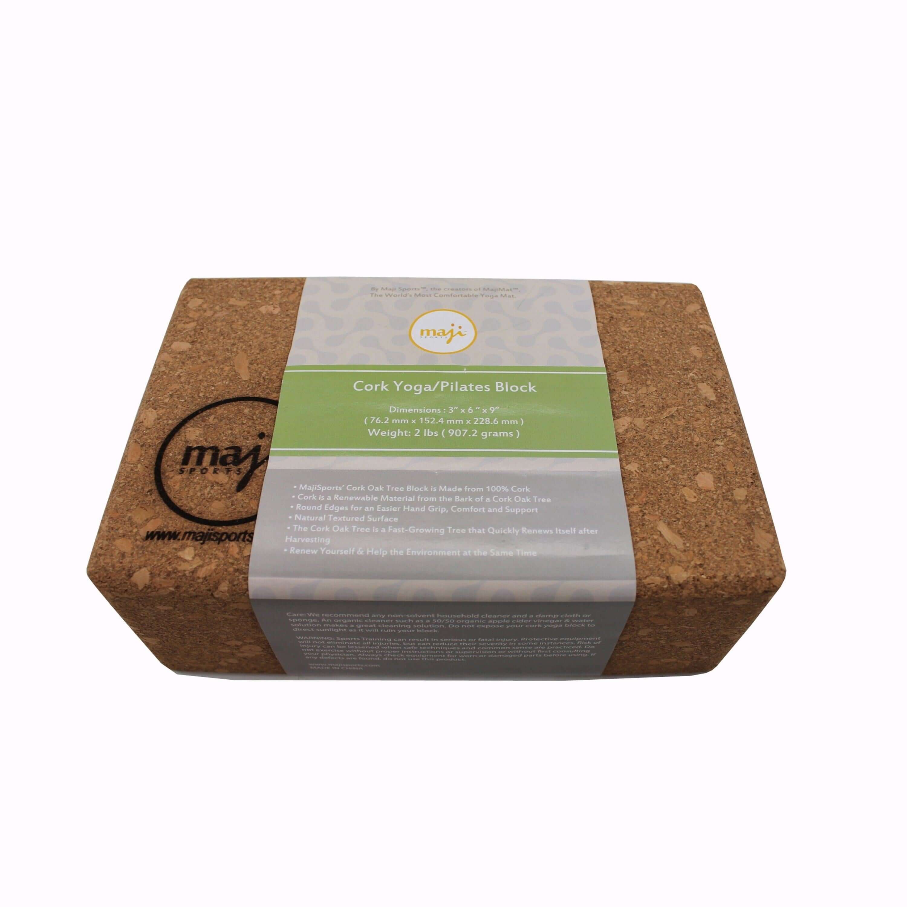 100 Percent Cork Yoga Block For Pilates And Home Practice