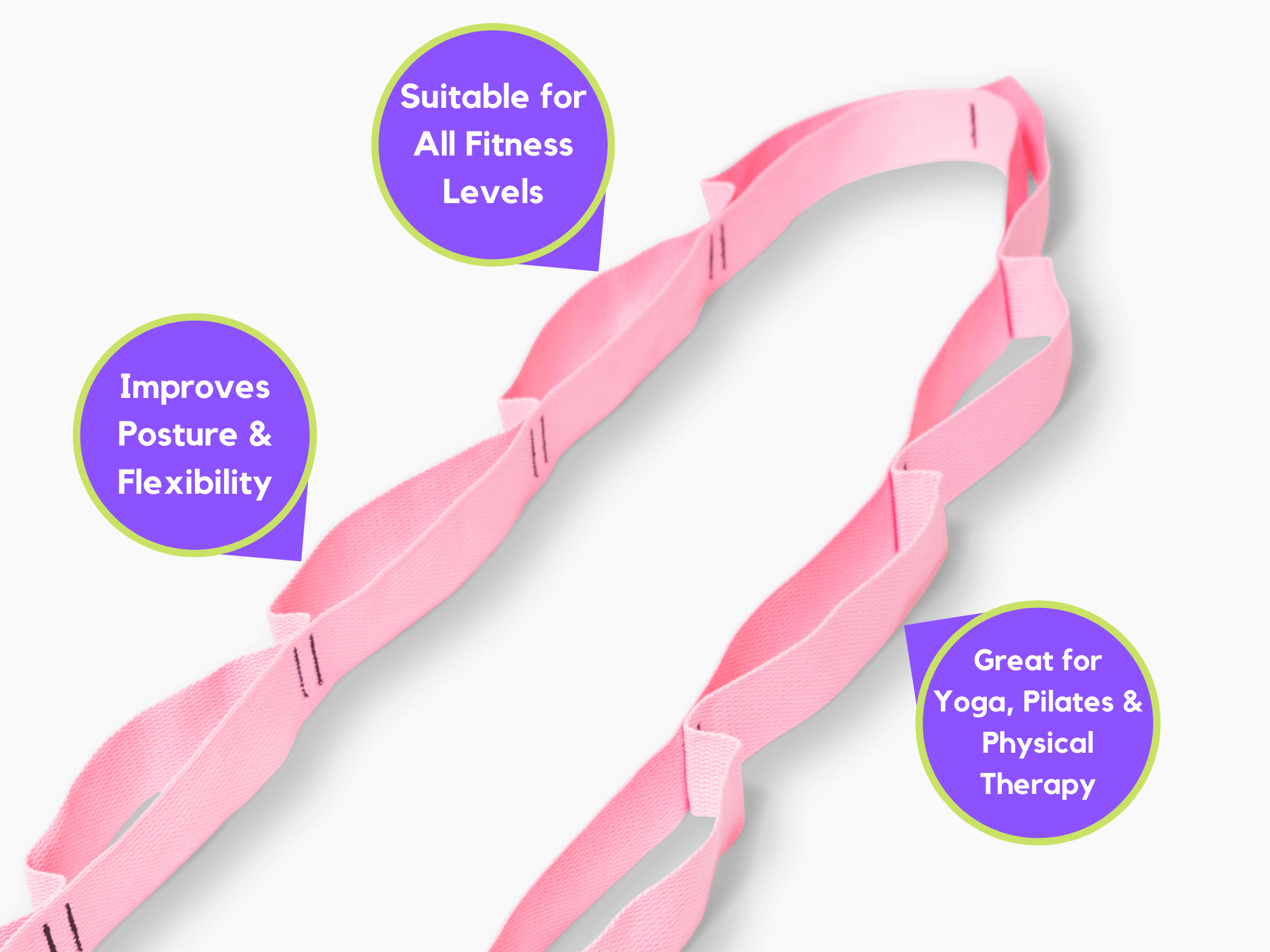 12-Loop Stretching Strap – Yoga, Pilates & Therapy