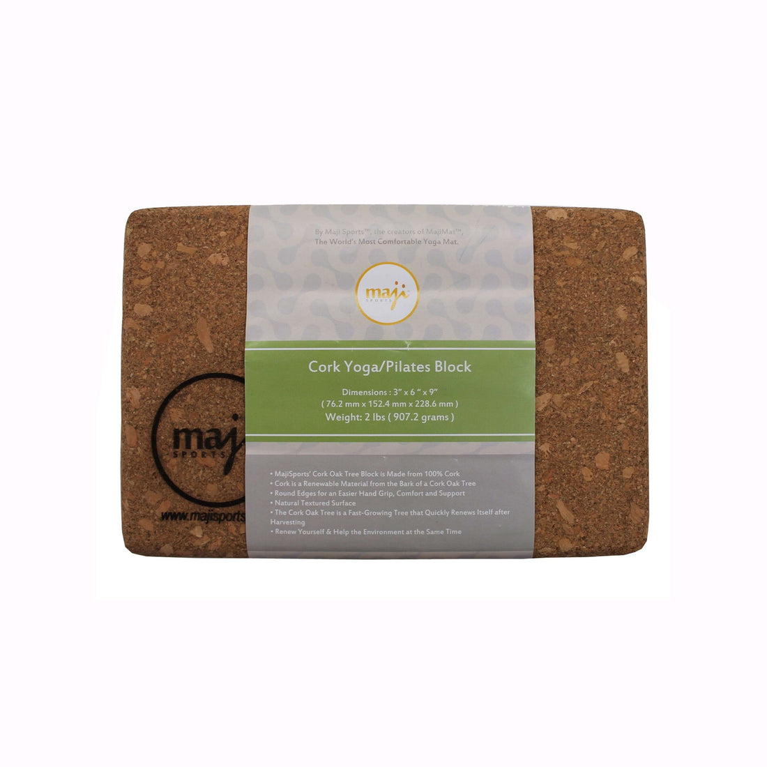 100 Percent Cork Yoga Block For Pilates And Home Practice