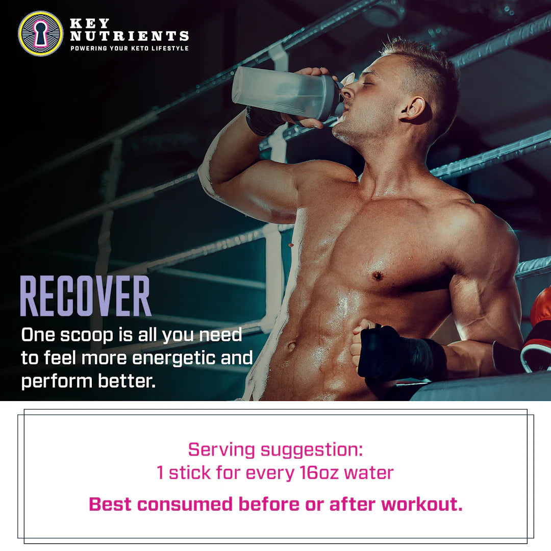 Electrolyte Recovery Plus Powder Travel Packets Zero Carb Calorie Free