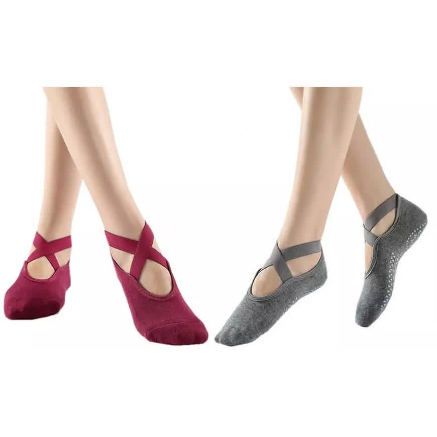 Non Slip Socks With Grips For Women Yoga Ballet Pilates