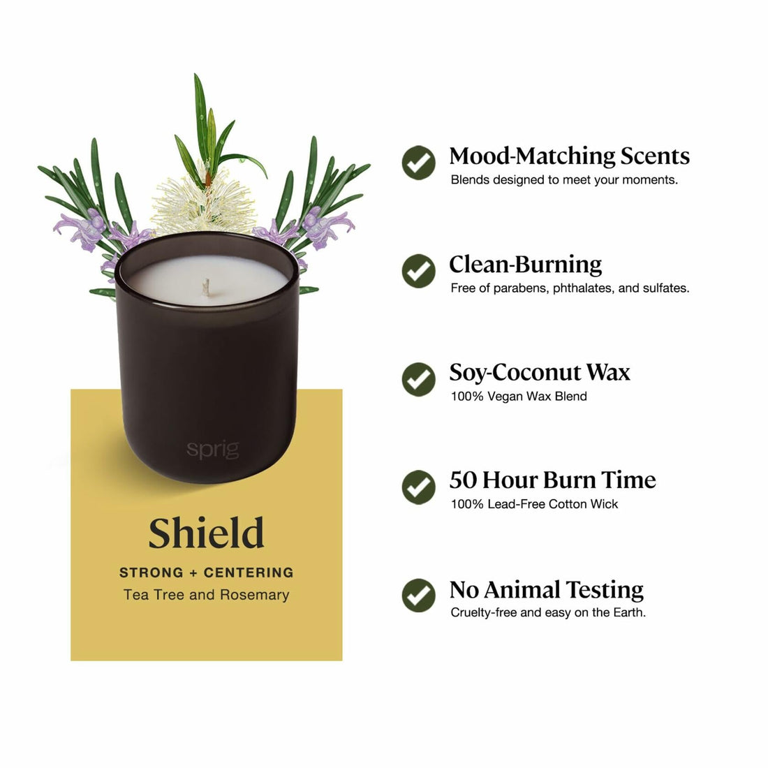Kohler Sprig Shield Aromatherapy Candle Tea Tree Rosemary
