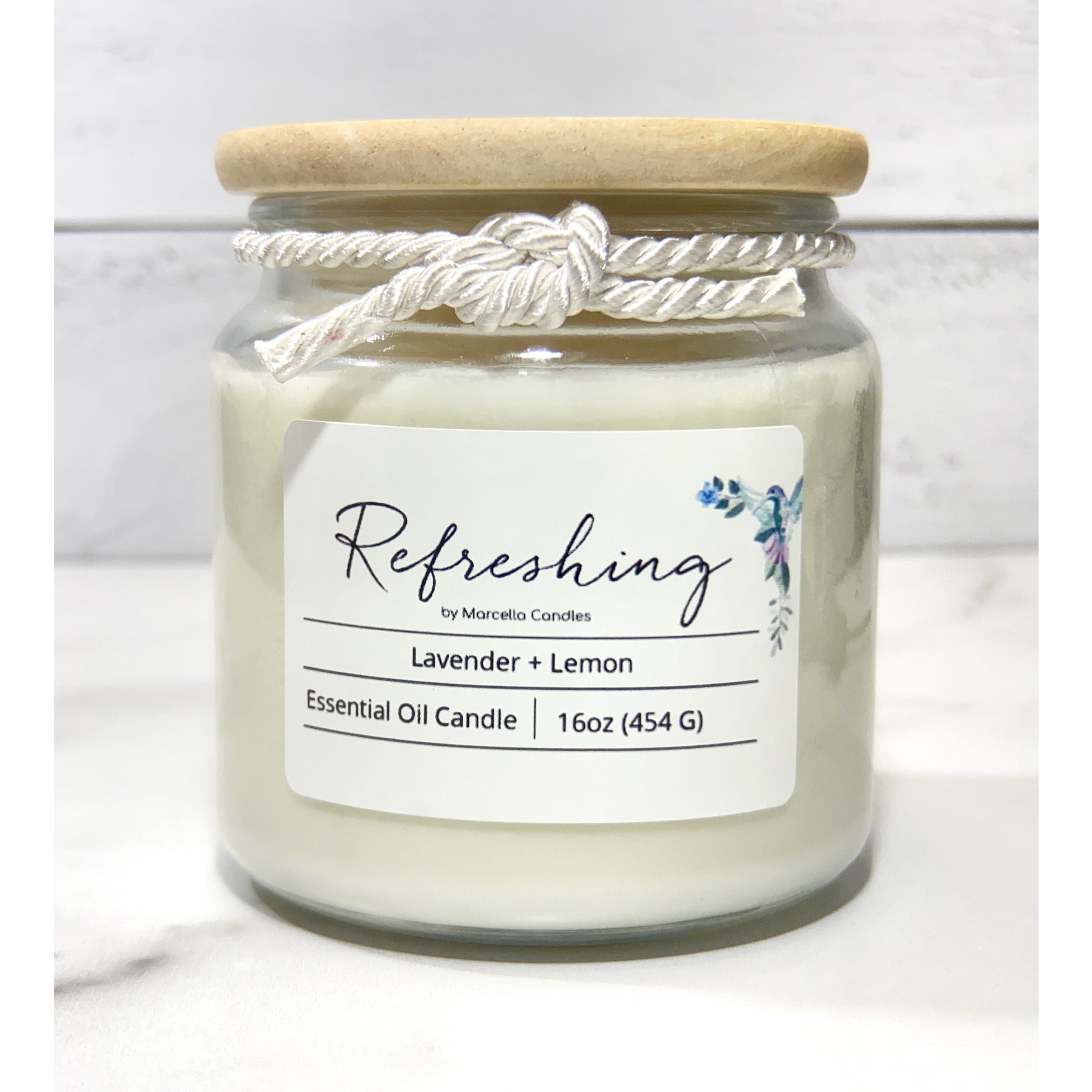 Refreshing Lavender Lemon Aromatherapy Soy Candle