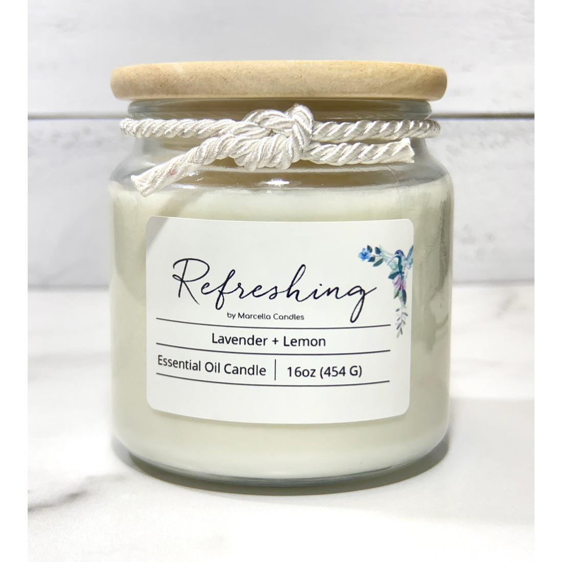 Refreshing Lavender Lemon Aromatherapy Soy Candle