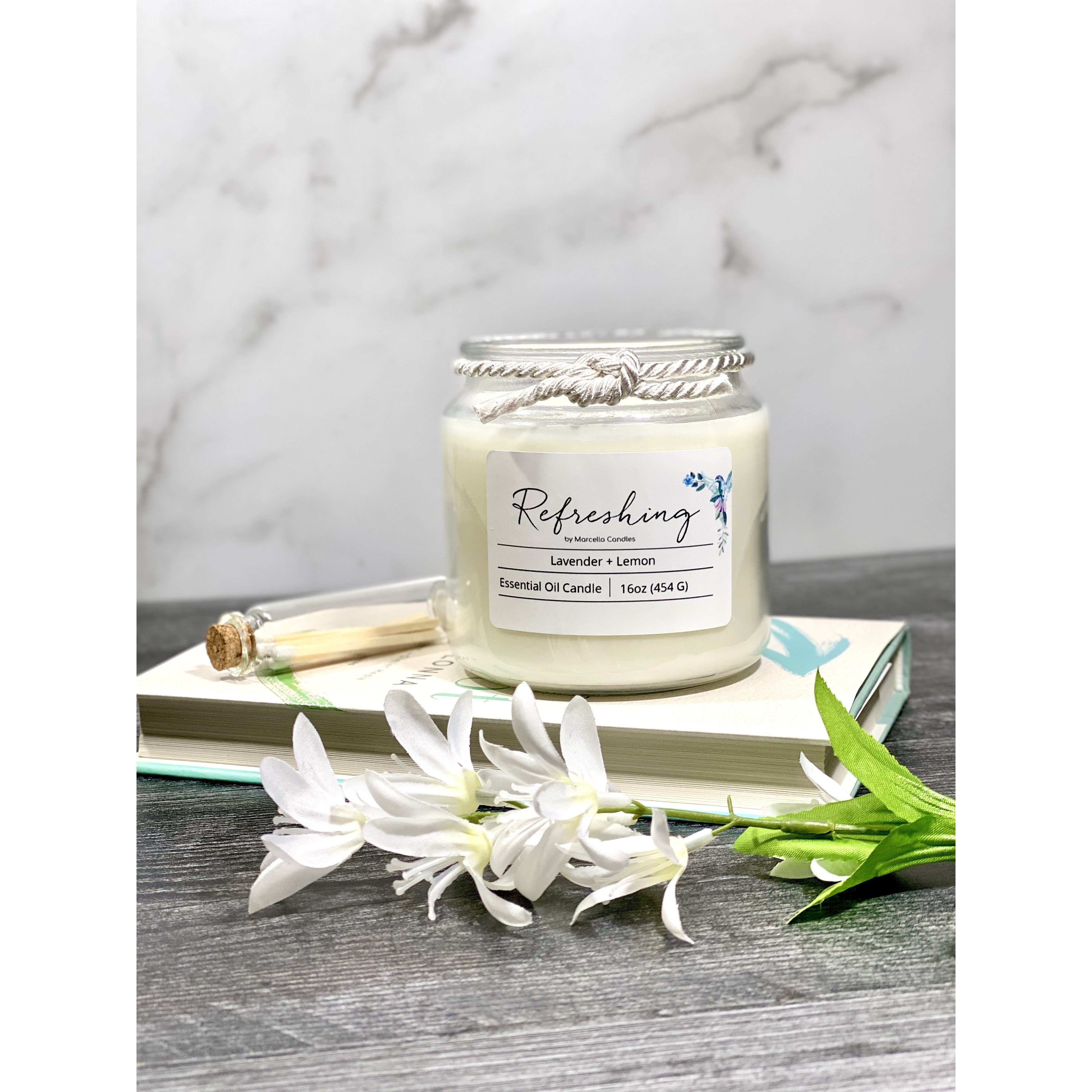 Refreshing Lavender Lemon Aromatherapy Soy Candle