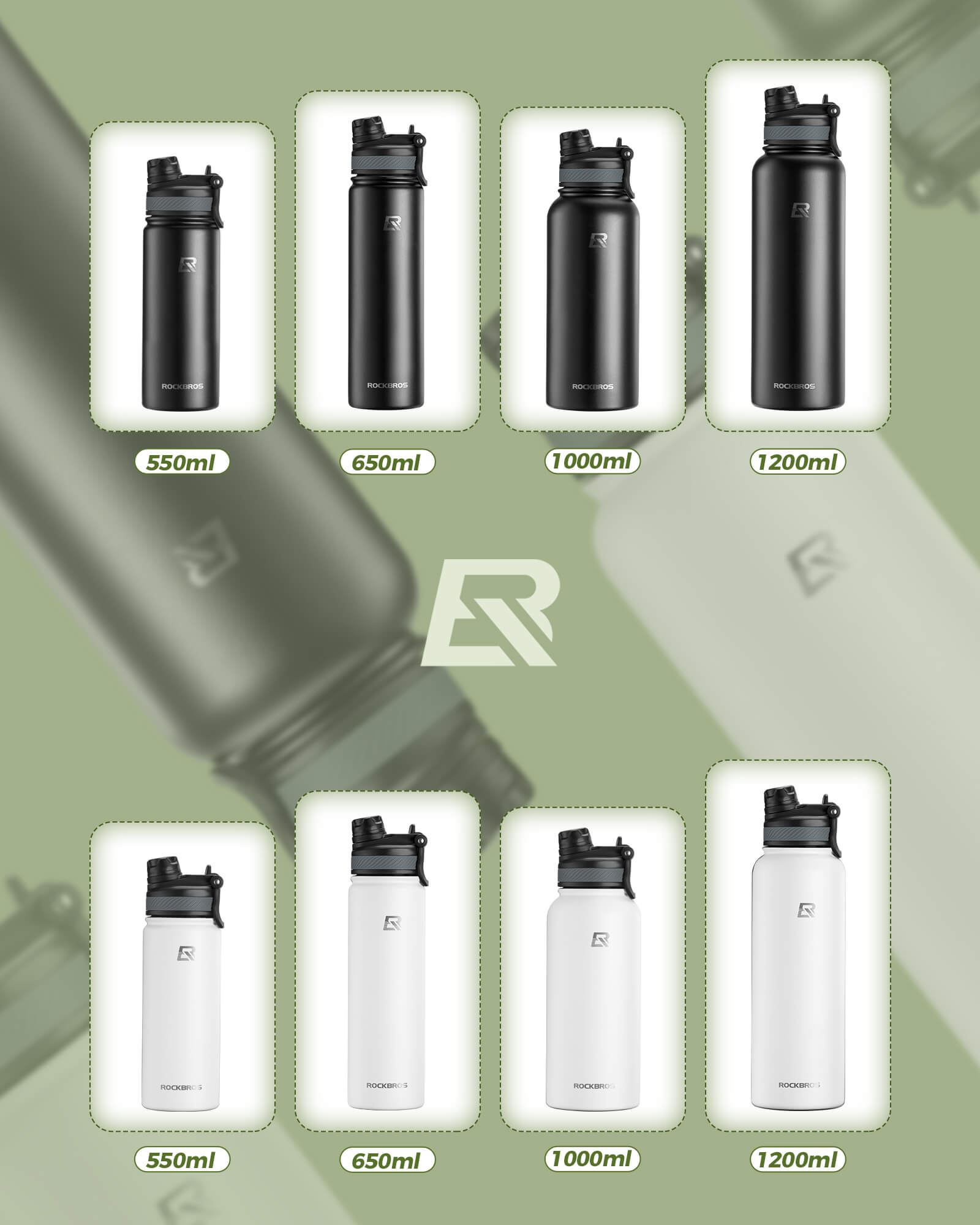 RockBros Stainless Steel Water Bottle For Daily Hydration