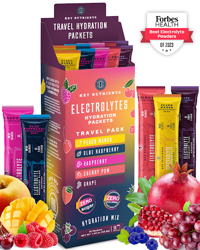 Electrolyte Recovery Plus Powder Travel Packets Zero Carb Calorie Free