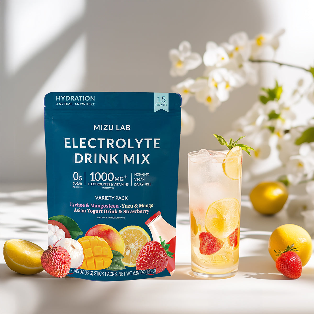 Zero Sugar Hydration Drink Mix Variety Pack with Electrolytes